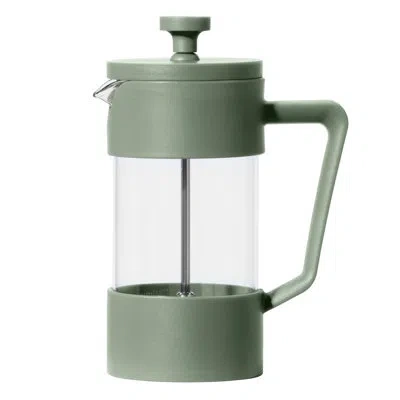 Oggi 3 Cup Borosilicate French Press Coffee Maker (350 Ml, 12 Oz) In Green