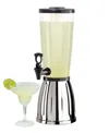 Oggi 3 Quart Beverage Dispenser With Ice Tube Ez-pour Spigot In Stainless Steel