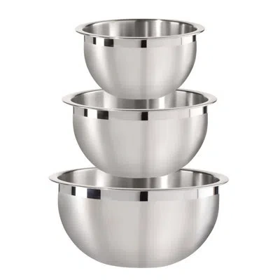 Oggi 3pc Stainless Bowl Set - 7291.0, 7292.0, 7293.0 In Silver