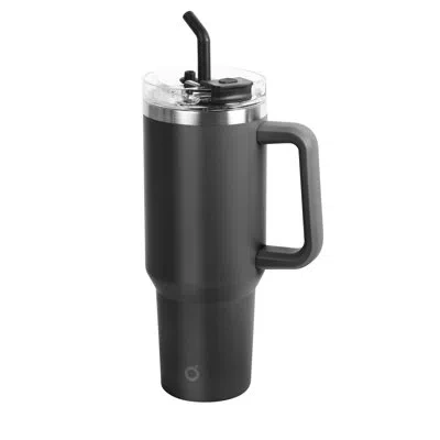 Oggi 40 oz Thermal Mug W/straw In Black