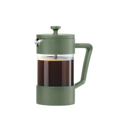 Oggi 5 Cup Borosilicate French Press Coffee Maker (600 Ml, 20 Oz) In Clear;green