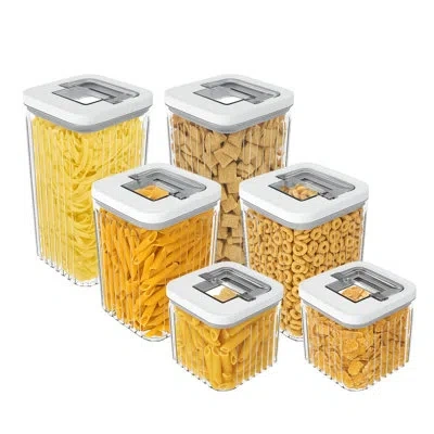 Oggi 6pc Fluted Canister Set - 5971, 5972, 5973 In Yellow