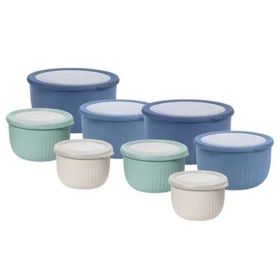 Oggi 8pc Prep & Serve Bowl Set - (2) 5180 In Blue