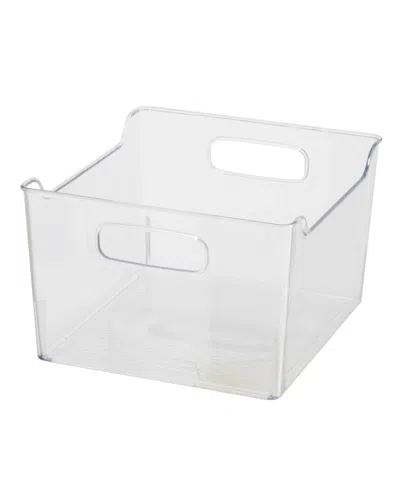 Oggi 9.75" X 9" X 6" Storage Bin With Handles In Clear