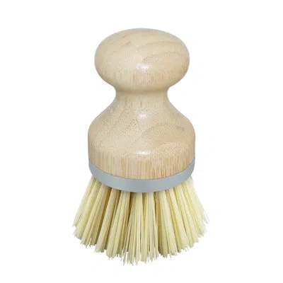 Oggi Bamboo Palm Dish Brush In Gray