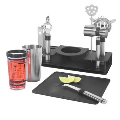 Oggi Barware 10 Piece Bar Set In Stainless Steel