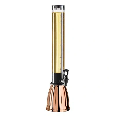 Oggi Barware Beer Tower & Beverage Tower (3 Qt, 6 Pints) In Copper