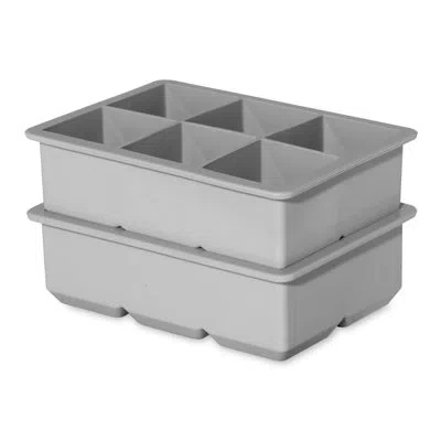 Oggi Barware Set Of 2 Large Square 6 Cube Ice Cube Tray