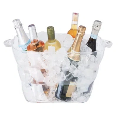 Oggi Barware Square Beverage Tub In Clear