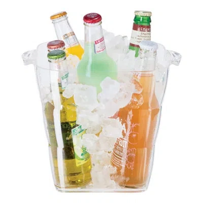 Oggi Barware Square Beverage Tub In Clear