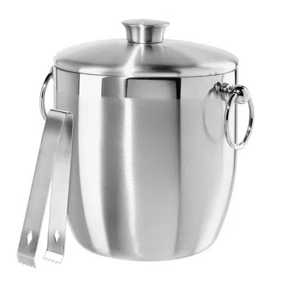 Oggi Barware Stainless Steel Champagne Ice Bucket In Silver