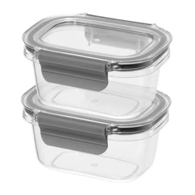 Oggi Clarity Food Storage Container Set Of 2 (12oz / 350ml) In Clear