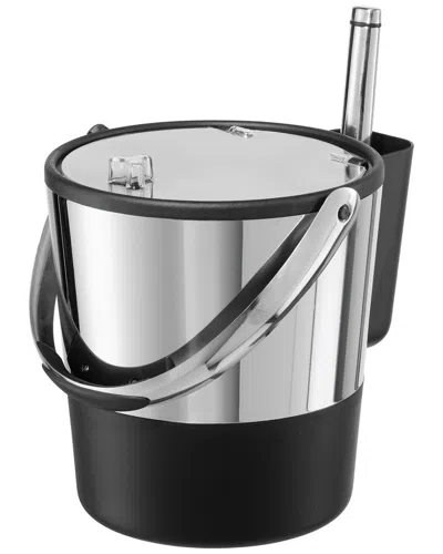 Oggi Double Wall Ice Bucket With Ice Scoop In Black