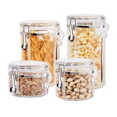 Oggi Fresh 4 Piece Kitchen Canister Set In Clear