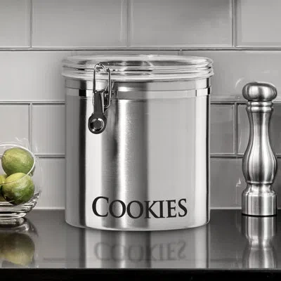 Oggi Fresh 4.7 Qt. Cookie Jar In Silver