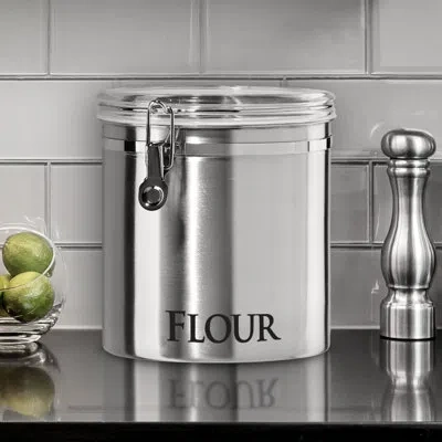 Oggi Fresh Jumbo Clamp 4.7 Qt. Kitchen Canister In Silver