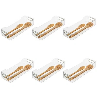 Oggi Neat Cabinet/drawer Storage Bin - 14" X 5" (set Of 6) In Clear