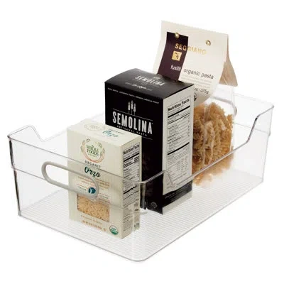 Oggi Neat Plastic Storage Bin In Clear