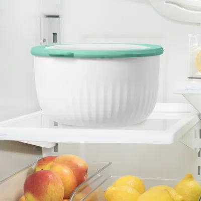 Oggi Prep Plastic Mixing Bowl In Gray,dark Gray