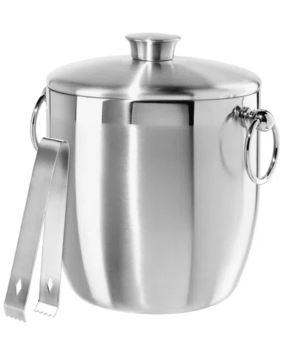 Oggi Stainless Steel Ice Bucket With Tongs