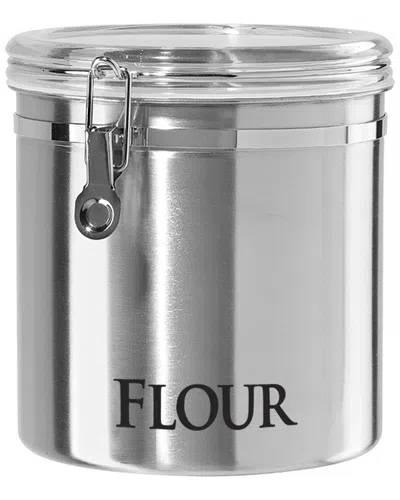 Oggi Stainless Steel Jumbo Flour Clamp Canister