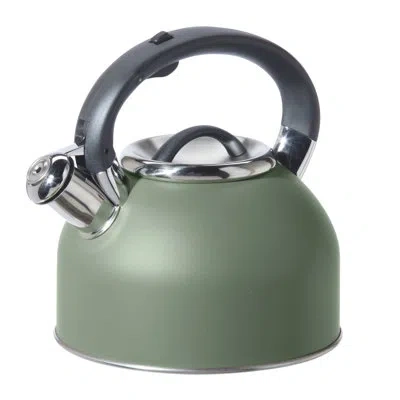 Oggi Stainless Steel Whistling Tea Kettle (1.9 Lt, 64 Oz) In Green
