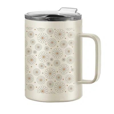 Oggi Thermomug Vacuum Insulated Tumbler (420 Ml, 14 Oz) In Beige