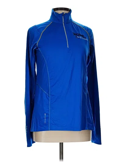Pre-owned Ogio Long Sleeve Top Blue Mock Neckline Tops