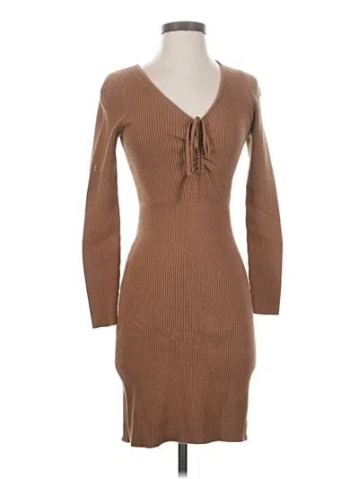 Pre-owned Ogl Casual Dress In Brown