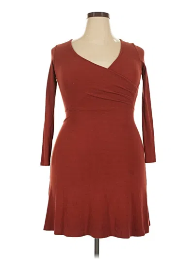 Pre-owned Ogl Casual Dress In Burgundy