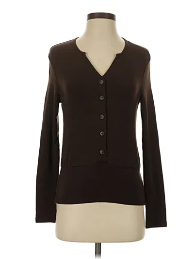 Pre-owned Ogl Long Sleeve Top Brown Sweetheart Neckline Tops