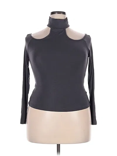 Pre-owned Ogl Long Sleeve Top Gray Turtleneck Tops