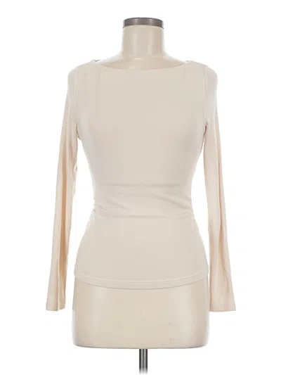Pre-owned Ogl Long Sleeve Top Ivory Turtleneck Tops