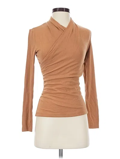 Pre-owned Ogl Long Sleeve Top Tan Turtleneck Tops