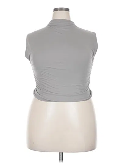Pre-owned Ogl Sleeveless Top Gray Cowl Neck Tops