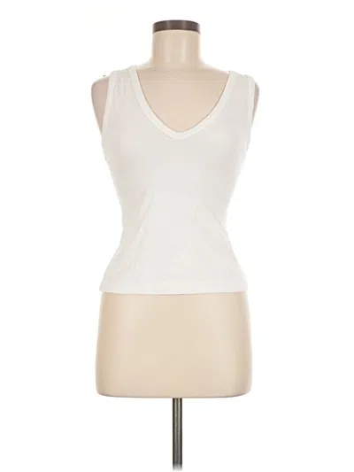 Pre-owned Ogl Sleeveless Top Ivory Scoop Neck Tops In White