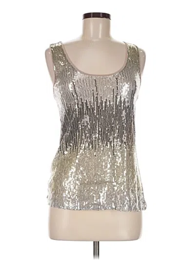 Pre-owned Ogl Sleeveless Top Silver Scoop Neck Tops