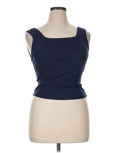 Pre-owned Ogl Tank Top Blue Strapless Neckline Tops