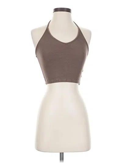 Pre-owned Ogl Tank Top Brown Halter Neckline Tops