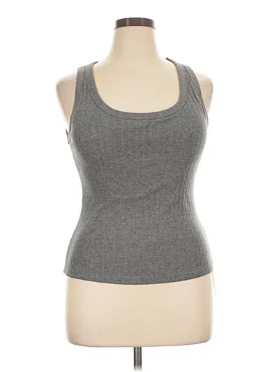 Pre-owned Ogl Tank Top Gray Halter Neckline Tops