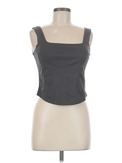Pre-owned Ogl Tank Top Gray Strapless Neckline Tops