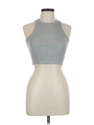 Pre-owned Ogl Tank Top Silver Halter Neckline Tops