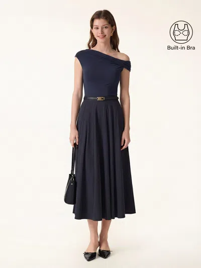 Oglmove 2pcs Set Multi-wear Bra Top & Volume Skirt With Pockets