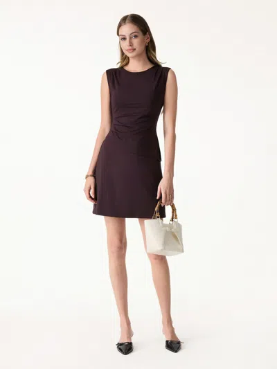 Oglmove 2pcs Set Tucked Asymmetrical Hem Top & A-line Pull-on Skirt