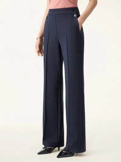 Oglmove 4-way Stretch A-line Wide Leg Pull-on Work Pants With Pockets