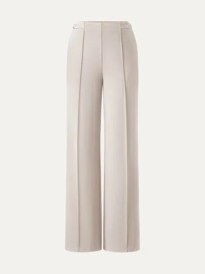 Oglmove 4-way Stretch Drapey High Rise Wide Leg Ankled Pants In Multi