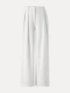 Oglmove 4-way Stretch Drapey Mid Rise Wide Leg Work Pants In White