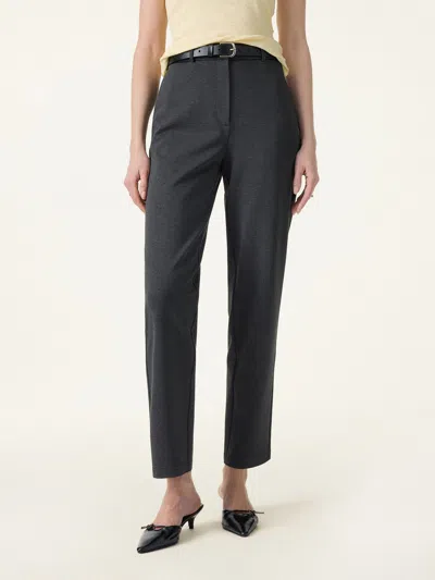 Oglmove 4-way Stretch High Rise Tapered Leg Pants With Pockets In Black