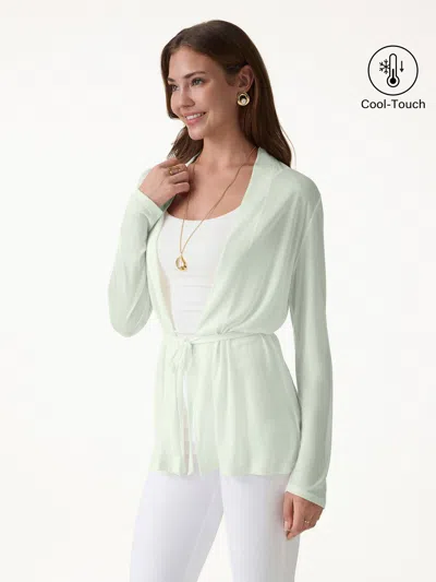 Oglmove Airy Soft Open Front Cardigan With Tie