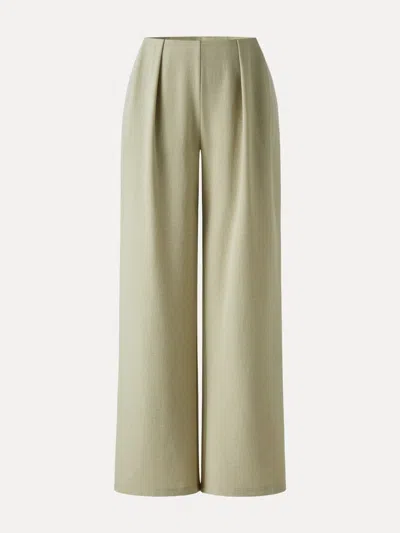 Oglmove Airy Stretch Linen Wide Flare Pant With Pockets